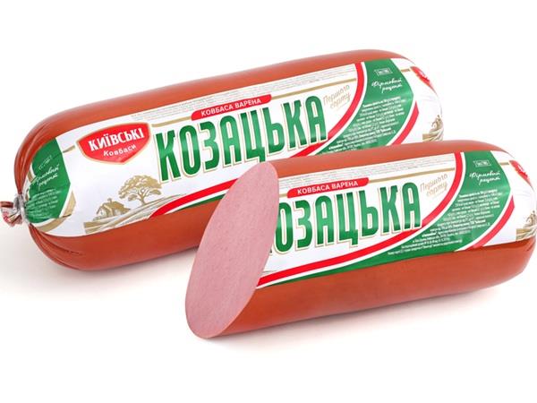 Ковбаса Козацька варена 1-й сорт КИЇВСЬКІ КОВБАСИ