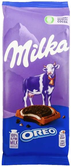 Шоколад молочний Milka Oreo Печіво 92 г