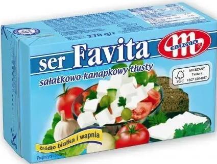 Сир м'який фета Favita 18% Mlekovita 270 г