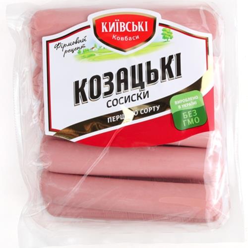 Сосиски Козацькі 1-й сорт КИЇВСЬКІ КОВБАСИ