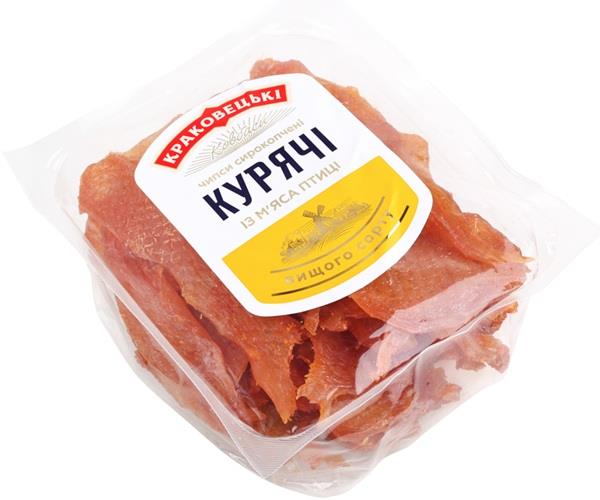 Чипси Курячі сирокопч. вищ.сорт КРАКОВЕЦЬКІ КОВБАСИ 500 г